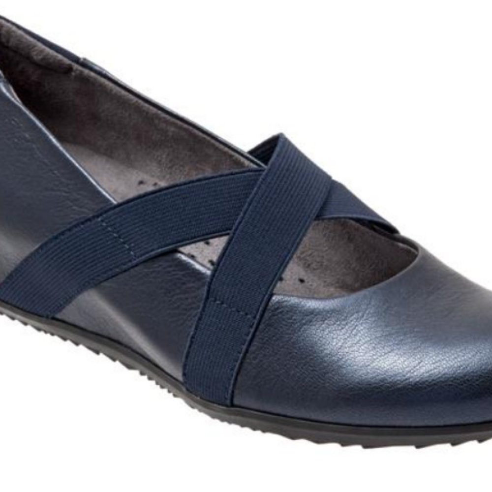 🥿🏷️SoftWalk Waverly Mary Jane Hidden Wedge - 6.5 N/AA Metallic Pewter - Picture 5 of 6
